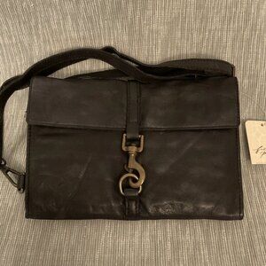 Free People Jetsetter Black Crossbody Bag Purse Minimalist Sleek NWT